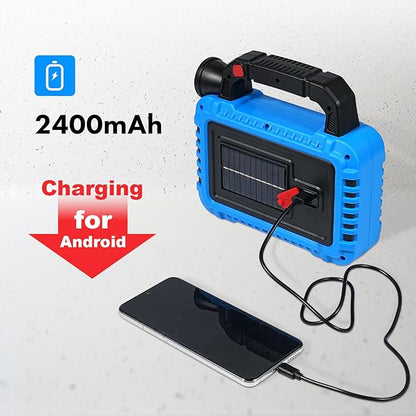Solar Lantern, LED Flashlight for Power Outages, Portable Camping Essentials Lights, Rechargeable Battery Powered Tent Lights for Emergency, Hurricane, Survival Kits, Operated Lamp