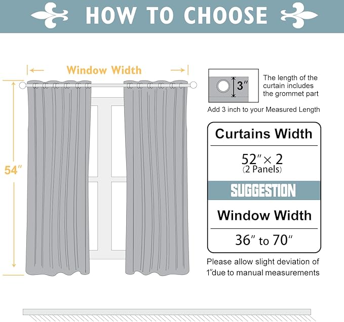 ChrisDowa 100% Blackout Curtains