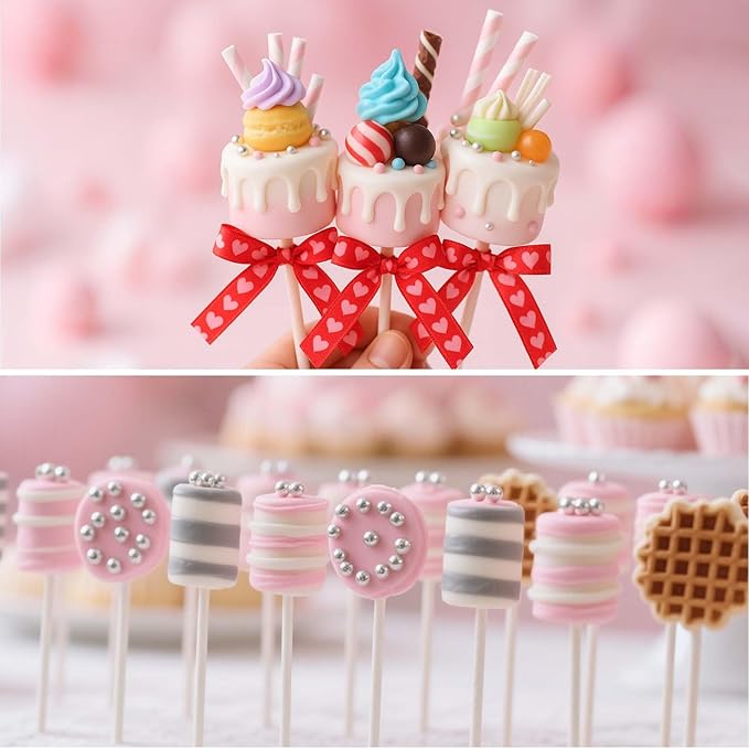 Juome Circle Cake Pop Mold Kit, 8 Cavities Cakesicle Molds Silicone