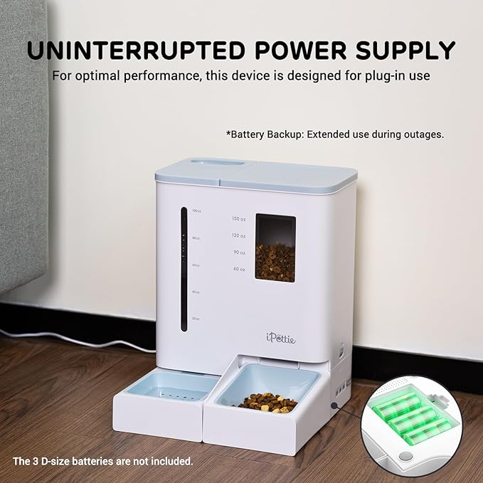 iPettie FW54 5G/2.4GHz WiFi Automatic Feeder and Waterer 2-in-1 Set