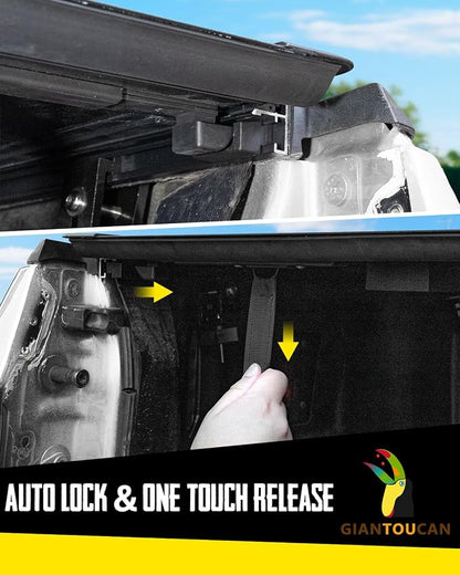 Low-pro Hard Top Tri Fold Tonneau Cover compitable with 2020-2026 Chevy Silverado/GMC Sierra 1500 6.6ft(78.9") Bed, Not for CarbonPro Bed