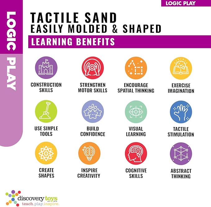 Discovery Toys Tactile Sand | Kid-Powered Learning | Play Sand | STEM Toy Early Childhood Development 3 Years and Up