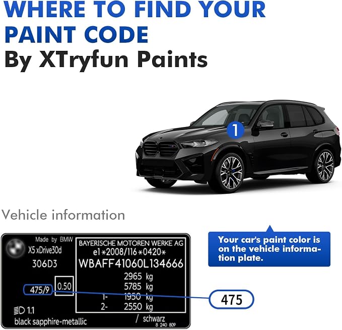 A83 Glacier Silver Touch Up Paint for BMW, DIY Car Paint Scratch Repair Kit, Automotive Paints, Quick & Easy Fix Scratch Repair for X1/X2/X3/X4/X5/X6/1/2/3/4/5/7 Series/Z4/B6/B7