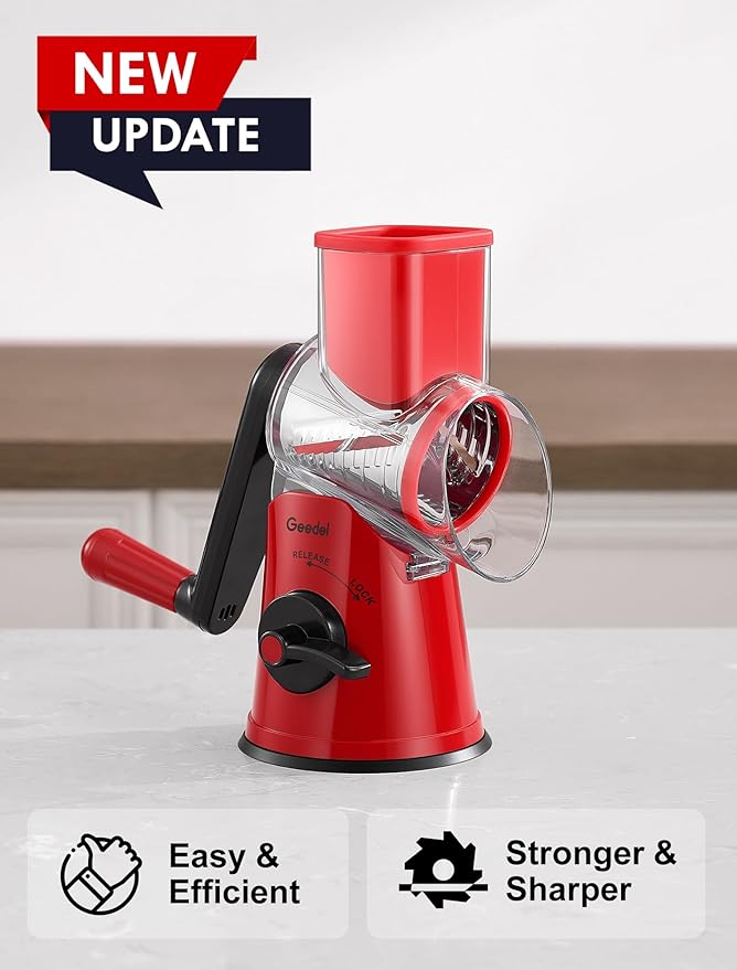 Geedel Rotary Cheese Grater Cheese Shredder