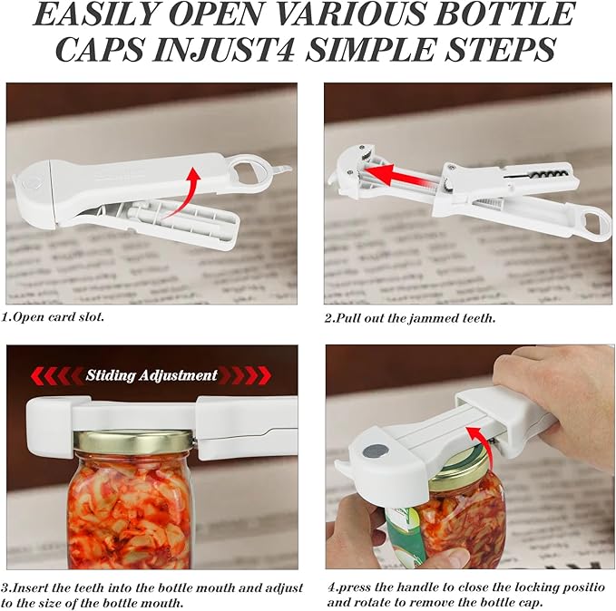 7 in 1 Jar Opener Bottle Opener and Wine Opener