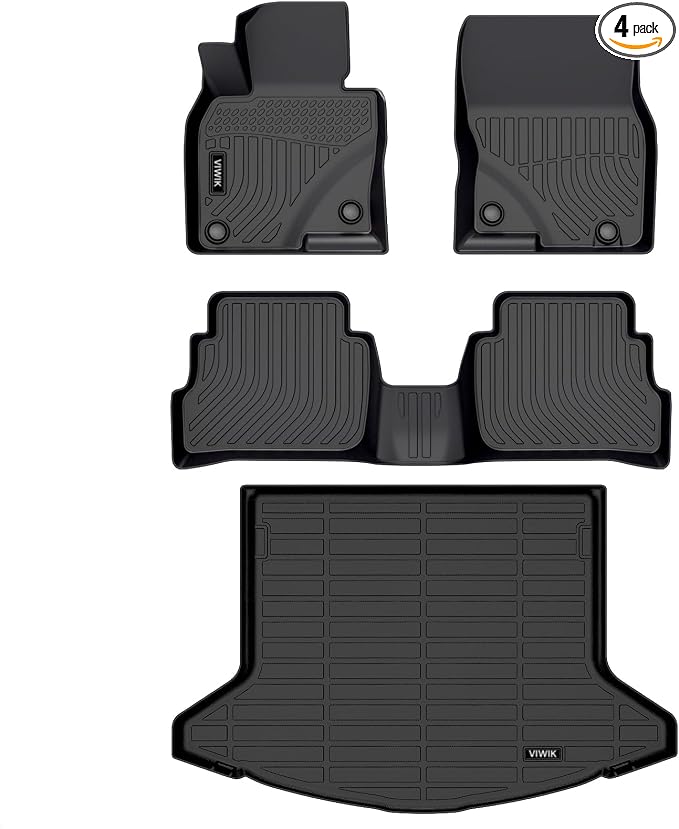 VIWIK Floor Mats Fit for Mazda CX-5 2025-2022 Heavy Duty Protection, TPE Anti-Slip Car Mats All Weather Custom Floor Liners for CX5 2022 2023 2024 2025