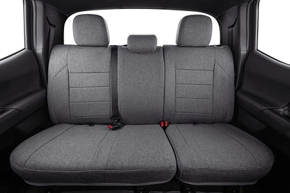 coverdream Tacoma Hybrid Cloth Seat Covers Full Set for Toyota Tacoma 2024-2026 TRD Sport,TRD Off-Road,Limited,Trailhunter,Fully Covered,Breathable Polyester Seat Protector (Gray)