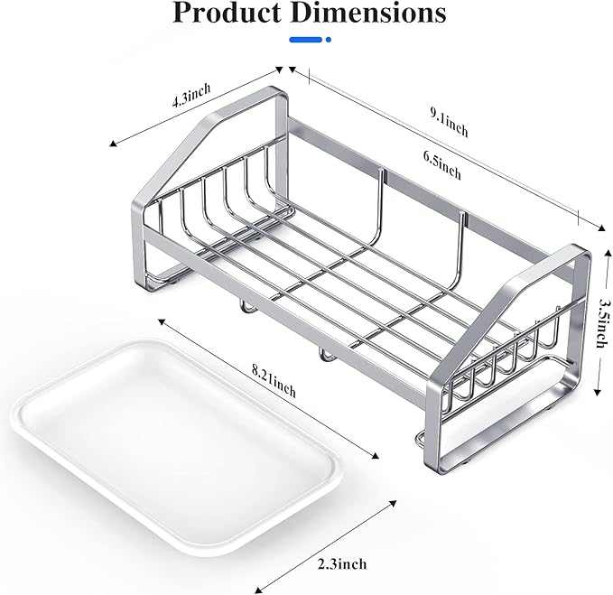 BSKSSK Sink Caddy, Sponge Holder