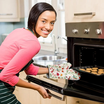 3 Pcs Kitchen Stuff, Kitchen Oven Mitts and Pot Holders Sets