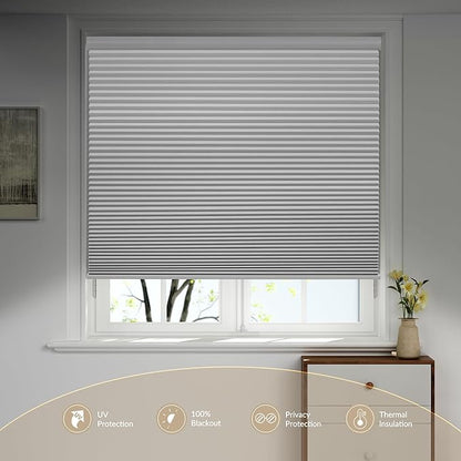 Boolegon Motorized Blinds with Remote, 100% Blackout Smart Blinds, Automatic