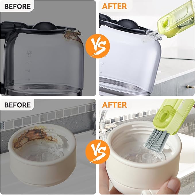 3 in 1 Cup Lid Gap Cleaning Brush Set, Silicone Cup Lid Gap Cleaner, Home
