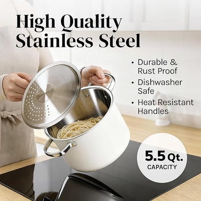 Cooler Concepts Pasta Pot with Strainer Lid