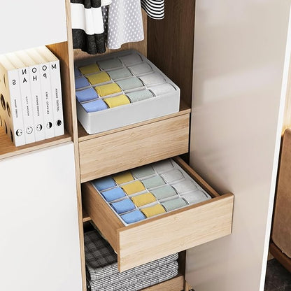 Joyoldelf Sock Drawer Organizer Divider, 16-Cell Underwear Organizers and
