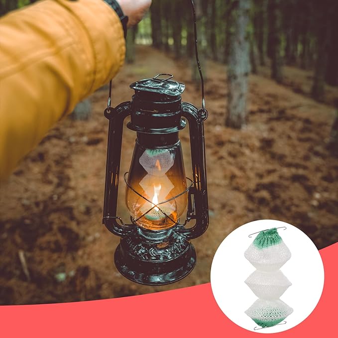 6 Pcs 3-Layer Propane Lantern Mantles Insta-Clip 2#95 Mantles Lantern Mantles Gas Lantern Mantles with 2 Install Clip Accordion Shape Mantles for Gas Lantern Propane Lantern Camping Lantern