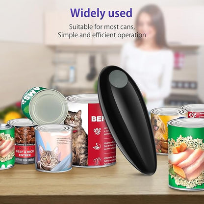 Electric Can Opener, Handheld One-touch Automatic Can opener, Smooth Edge