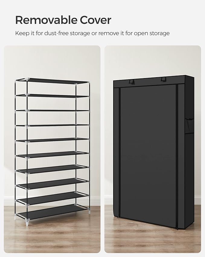SONGMICS 10-Tier Shoe Rack, Shoe Storage Cabinet