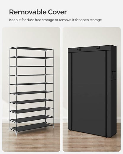 SONGMICS 10-Tier Shoe Rack, Shoe Storage Cabinet