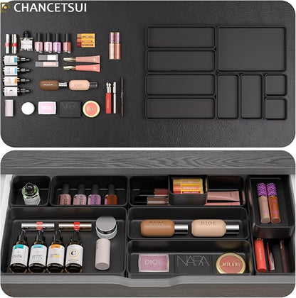 9 Pcs Stackable Drawer Organizer Trays Set, Desk Drawer Organizer Office.