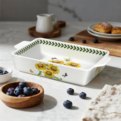 ACMLIFE Ceramic Casserole Dish Set, Ceramic Baking Dish