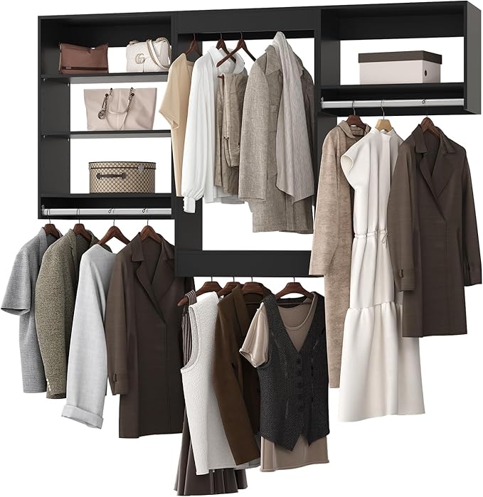 Modular Closet System, Wood Tower Closet Storage