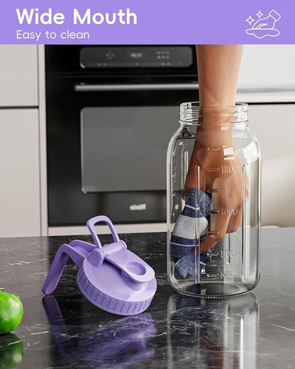 64oz Glass Mason Jar Pitcher