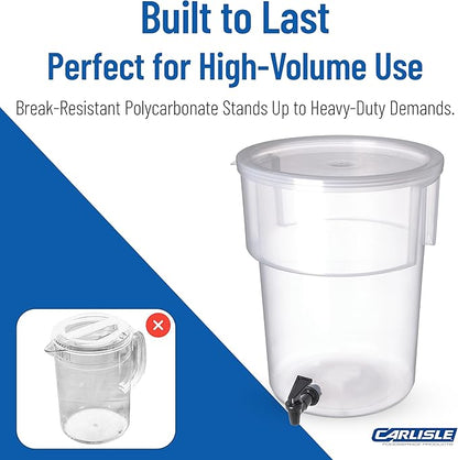 Carlisle FoodService Products Round Beverage Dispenser Drink Dispenser