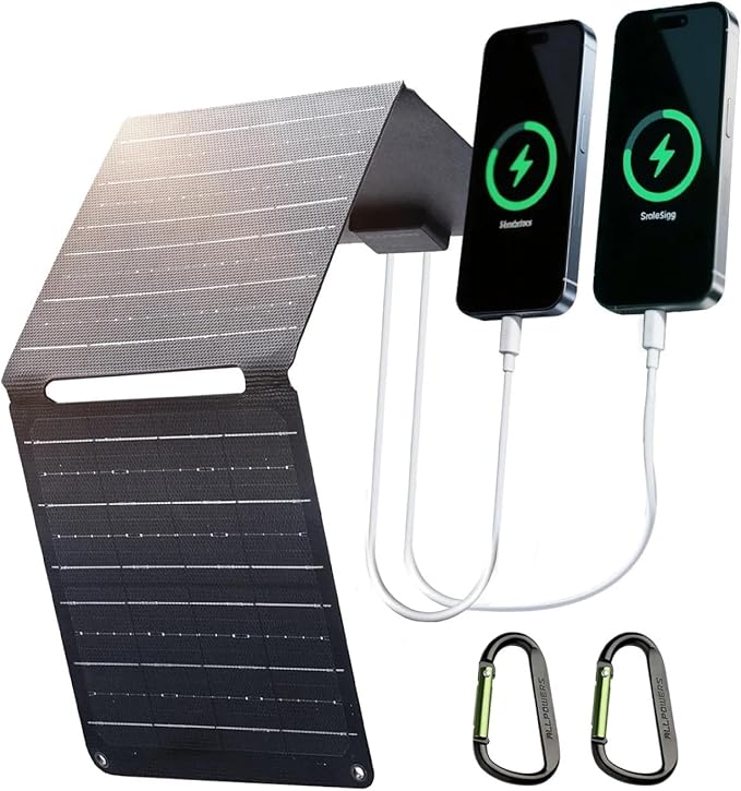 ALLPOWERS SP001 21W Portable Solar Panel Charger, High-Efficiency 22-25%