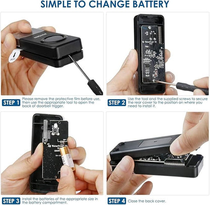 Wireless Doorbell for Home, Waterproof Door Chime Kit Operating at 1300-ft 58