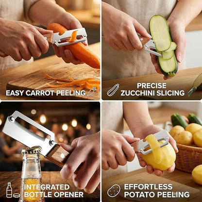 2 Pack Multifunctional Vegetable Peeler, 2-in-1 Kitchen Peeler