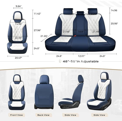 Coverado Car Seat Covers, Front Covers for Cars, Car Seat Cover Front Seats, Car Seat Protector Waterproof, Leather Car Seat Cushion, Universal Interior Covers Seat Protectors for Most Cars