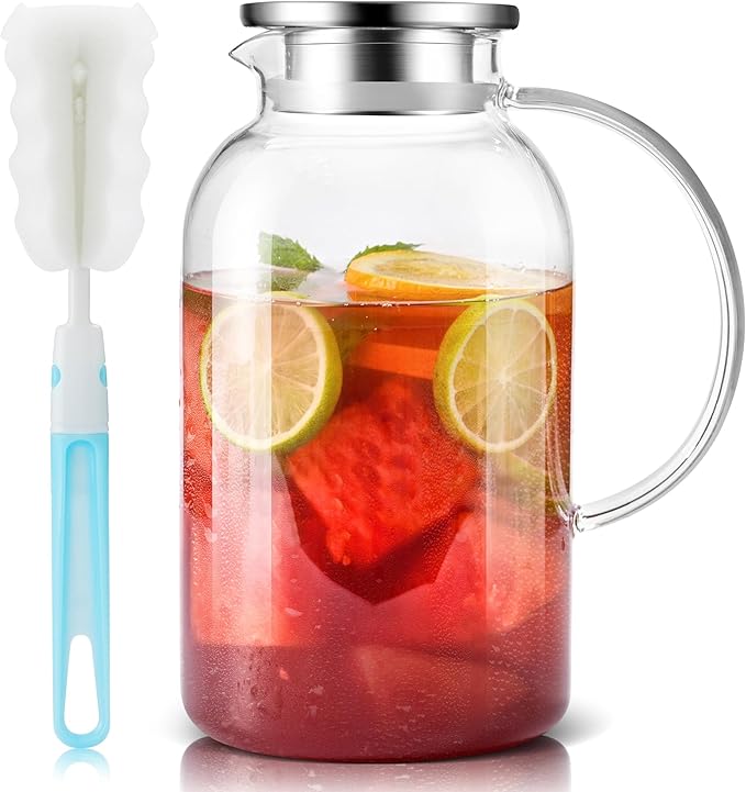 SUSTEAS 2.2 Liter 75oz Glass Pitcher