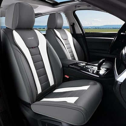 Coverado Car Seat Covers, Front Covers for Cars, Car Seat Cover Front Seats, Automotive Seat Cover, Waterproof, Leather Car Seat Cushion, Universal Interior Covers Seat Protectors for Most Cars