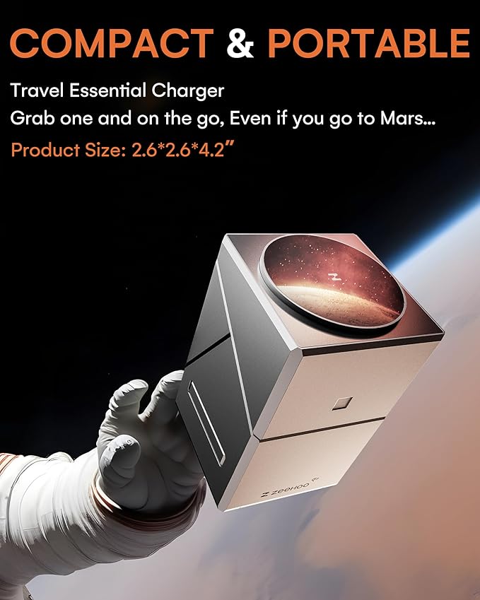 ZEEHOO 3 in 1 Charging Station for Apple, iPhone Mag-Safe Charger, Qi2 Certified