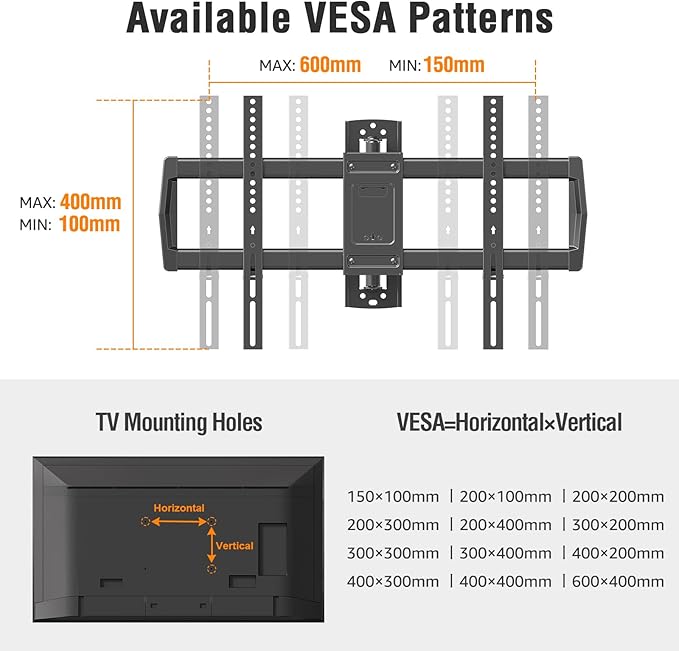 ELIVED Long Arm TV Wall Mount for Most 42-75 Inch TVs, 30 Inch Long Extension