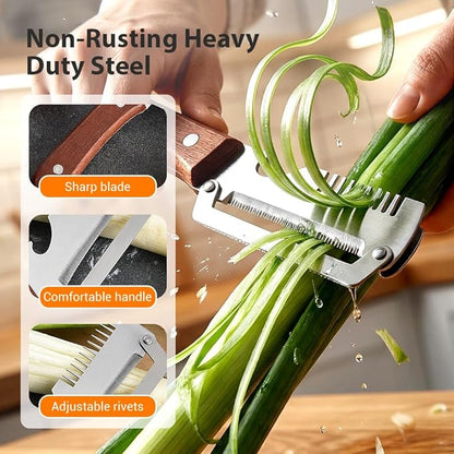 2Pcs Multi-Functional Vegetable Peeler, Ultra-Sharp Stainless Steel Blade