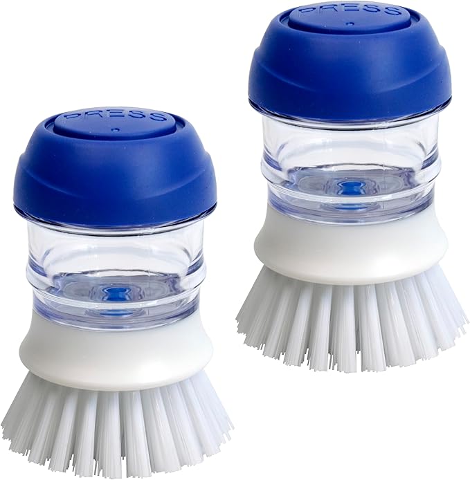 CELOX 2 Pack Dish Brush with Soap Dispenser