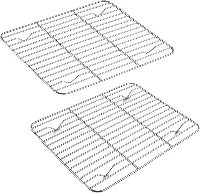 TeamFar Cooling Rack, 9.75” x 7.5” Stainless Steel Wire Baking Rack