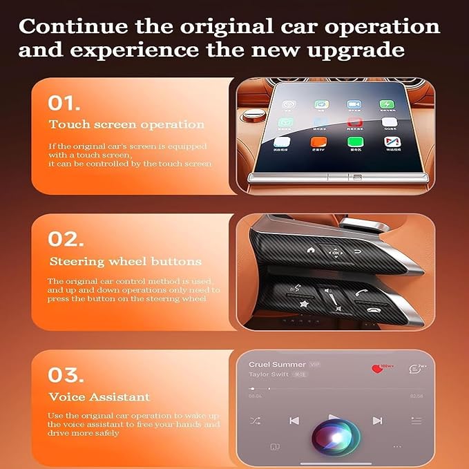 Wireless Carplay Adapter for Mercedes Benz CLS Class C218 C219 C257 2018-2026, 2 in 1 Android Auto/Carplay Wireless Adapter Auto Reconnect Accessories,White