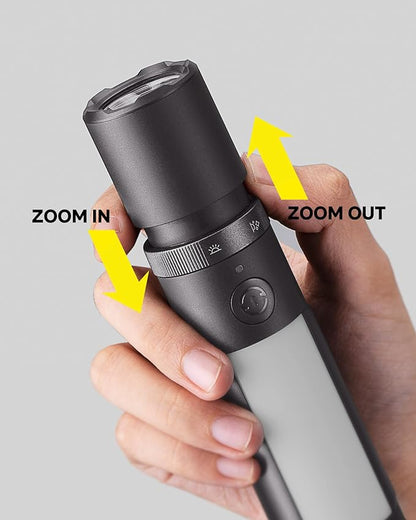 HOTO Emergency Flashlight Rechargeable, Magnetic LED Flashlight High Lumens with Window Glass Breaker Seatbelt Cutter, Zoomable Car Work Flash Light for Car Repair, Camping, Emergency