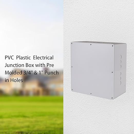 12" x 12" x 6" PVC Plastic Junction Box