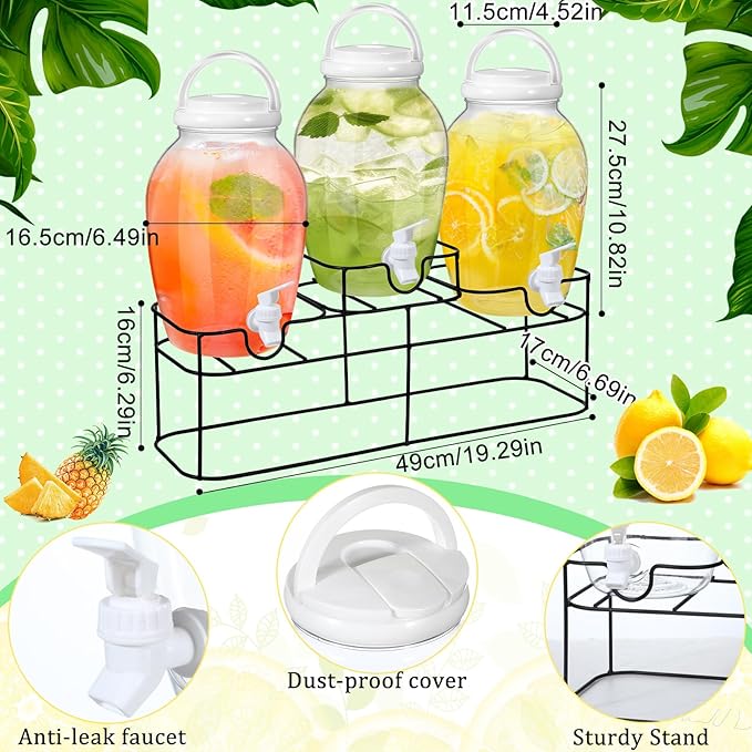 Tanlade 3 Pcs Plastic Drink Dispenser