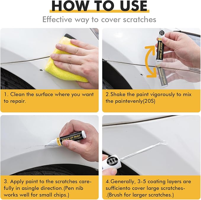 (Graphite (GPA/9V1) Car Touch Up Paint for GMC, Car Paint Scratch Repair Kit, Quick & Easy Solution, 2 in 1 Scratch Remover Pen with Color-Matched