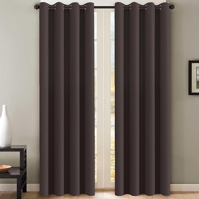 H.VERSAILTEX Brown Blackout Curtains