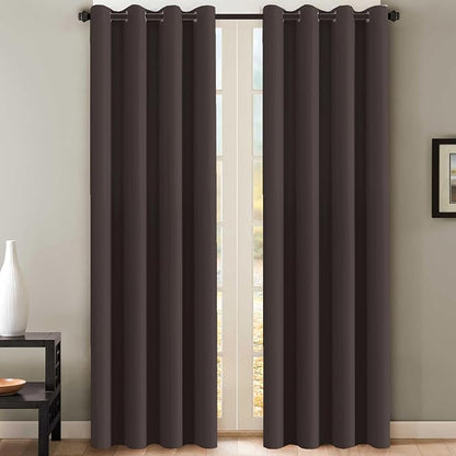 H.VERSAILTEX Brown Blackout Curtains