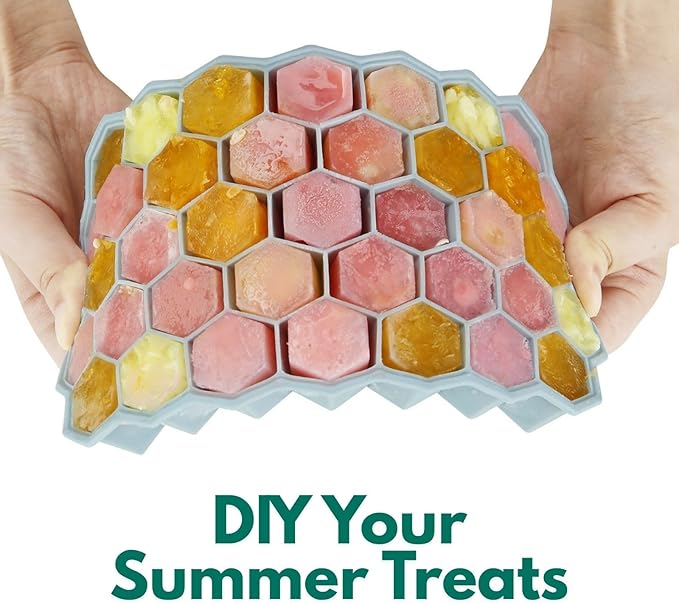 2 Pack Small Silicone Ice Cube Trays