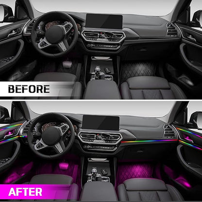 Dreamcolor Acrylic Interior Car Lights, WEBUPAR Car Accessories 18 in 1 Car LED