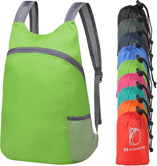 20L Ultra Hiking-Daypack Lightweight Foldable Travel Packable Backpack for Camping Cycling Outdoor,green