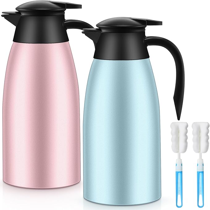 Norme 2 Pcs Thermal Coffee Carafe Insulated Stainless Steel Coffee Carafe