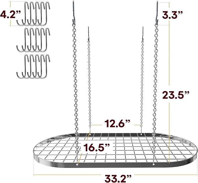 Vdomus Hanging Pot Rack