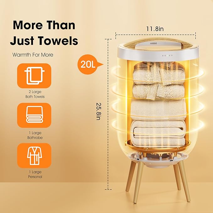 STARLEAD Heated Towel Warmers for Bathroom - 20L Large Towel Warmer Bucket